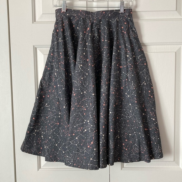 Magnolia Park Dresses & Skirts - A-Line Skirt in Black with Pink Star Constellation Print